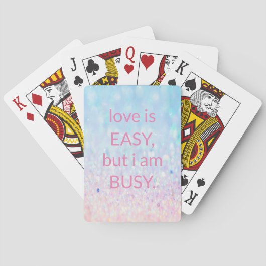 Sweet Trendy glitter Pokerkaarten (Achterkant)