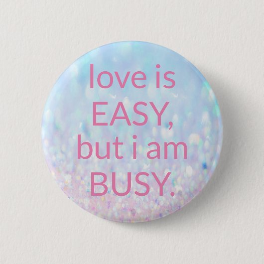 Sweet Trendy glitter Ronde Button 5,7 Cm (Voorkant)