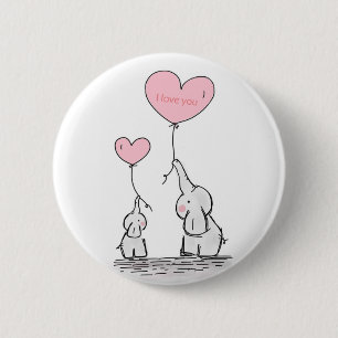 Sweet Trendy-olifant Ronde Button 5,7 Cm