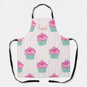 Sweet Trendy Pink Cup-Cakes Schort (Voorkant)