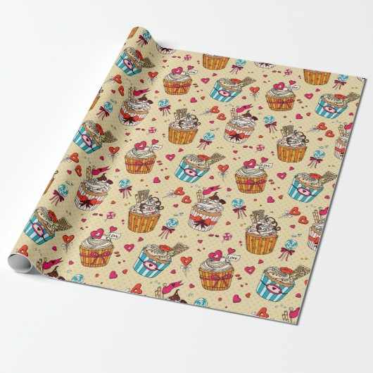 Sweet Trepingpapier Cadeaupapier (Uitgerold)