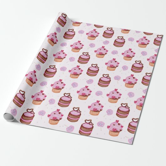 Sweet Trepingpapier Cadeaupapier (Uitgerold)