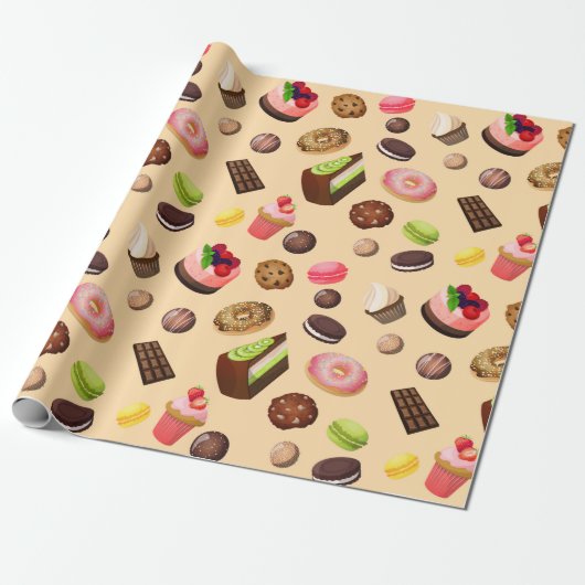 Sweet Trepingpapier Cadeaupapier (Uitgerold)