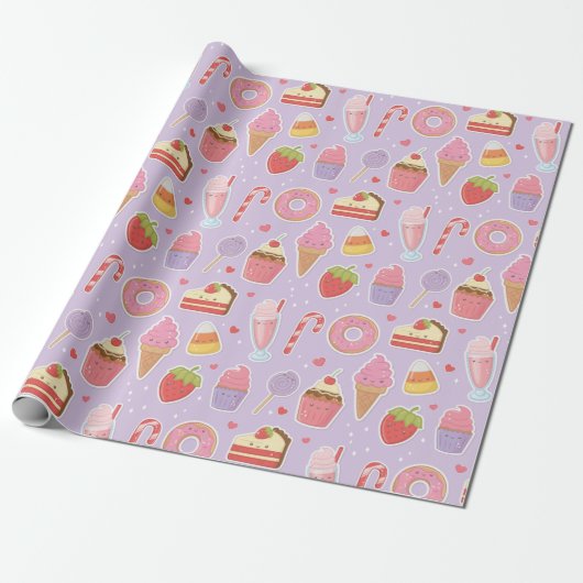 Sweet Trepingpapier Cadeaupapier (Uitgerold)