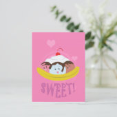Sweet Tres - Banana Split! Briefkaart (Staand voorkant)