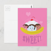 Sweet Tres - Banana Split! Briefkaart (Voorkant / Achterkant)