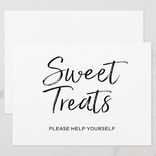 "Sweet Tres" bruiloft | Stijlvol papier Kaart (Voorkant / Achterkant)