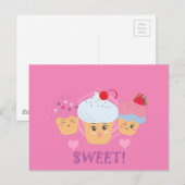 Sweet Tres - Cupcakes! Briefkaart (Voorkant / Achterkant)