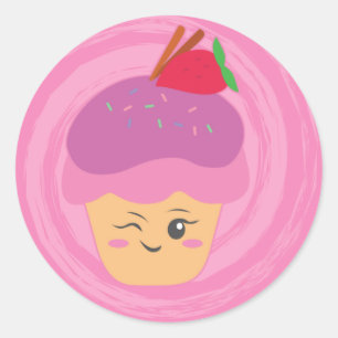Sweet Tres - Cupcakes! Ronde Sticker