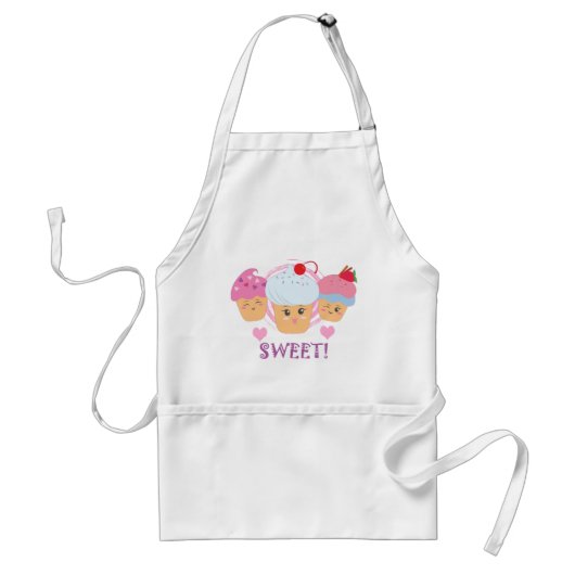 Sweet Tres - Cupcakes! Standaard Schort (Voorkant)