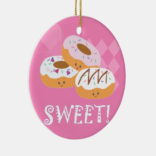 Sweet Tres - Donuts! Keramisch Ornament (Rechts)