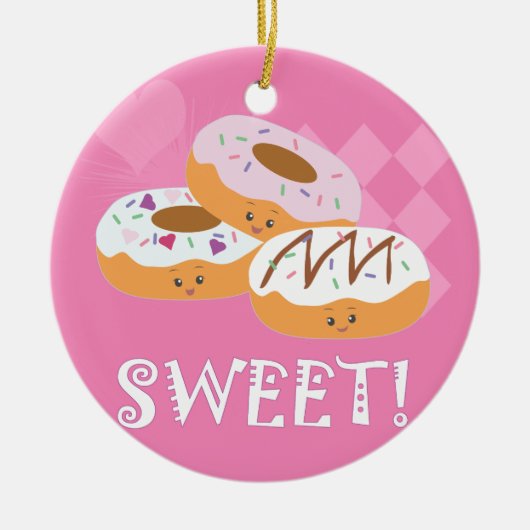 Sweet Tres - Donuts! Keramisch Ornament (Voorkant)
