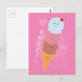 Sweet Tres - Ice Cream Cone! Briefkaart (Voorkant / Achterkant)
