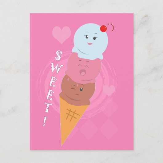 Sweet Tres - Ice Cream Cone! Briefkaart (Voorkant)