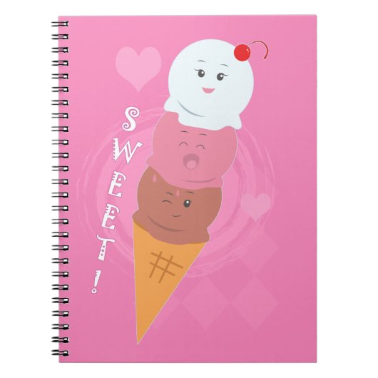Sweet Tres - Ice Cream Cone! Notitieboek (Voorkant)