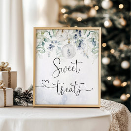 Sweet Tres-teken. Winter Chritmas zoete lekkernije Poster