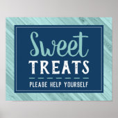 Sweet Trets Sign., Blue and Aqua Poster (Voorkant)