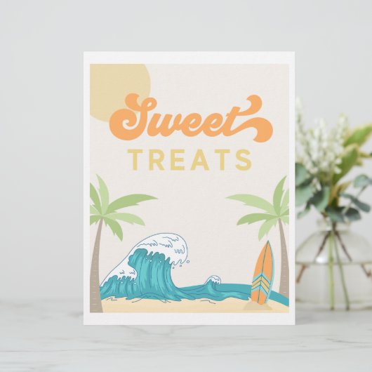 Sweet Trets Surf Party Sign | SURVEN (Staand voorkant)