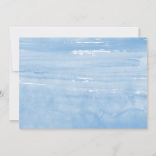 Sweet Treys Blue Boys Birthday Party Kaart (Achterkant)