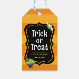 Sweet Trick or treat Halloween Gift Label Cadeaulabel
