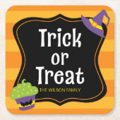 Sweet Trick or treat Halloween Party Kartonnen Onderzetters (Voorkant)