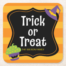 Sweet Trick or treat Halloween Party Kartonnen Onderzetters