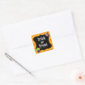 Sweet Trick or treat Halloween Party Vierkante Sticker (Envelop)