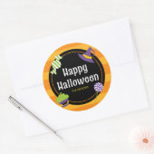 Sweet Trick or treat Happy Halloween Party Ronde Sticker (Envelop)