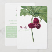 Sweet Trillium Botanical Print uitnodiging (Voorkant / Achterkant)
