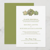 Sweet Trio Succulents Sage Green | Bruiloft Kaart (Voorkant / Achterkant)