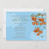 Sweet Triplets Baby aap Baby shower Kaart (Voorkant)