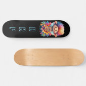 *~* Sweet Troll AP89 Neon Rainbow Initialen Flower Persoonlijk Skateboard (Horizontaal)