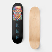 *~* Sweet Troll AP89 Neon Rainbow Initialen Flower Persoonlijk Skateboard (Voorkant)