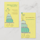 Sweet Turquoise Wedding Cake - Aangepaste profielk Visitekaartje (Voorkant / Achterkant)