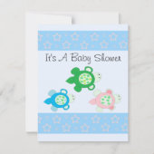 Sweet Turtle Baby shower Kaart (Voorkant)