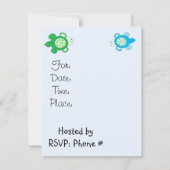 Sweet Turtle Baby shower Kaart (Achterkant)