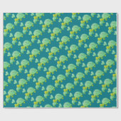 Sweet Turtle Hugs Mam en Baby Cadeaupapier (Vlak)