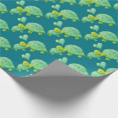 Sweet Turtle Hugs Mam en Baby Cadeaupapier (Hoek)