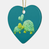 Sweet Turtle Hugs Mam en Baby Keramisch Ornament (Links)