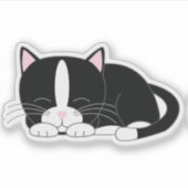 Sweet Tuxedo Kitten Sticker (Voorkant)