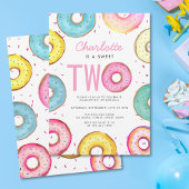 Sweet Twee Waterverf Schattigee Donuts 2e Verjaard Kaart