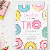 Sweet Twee Waterverf Schattigee Donuts 2e Verjaard Kaart