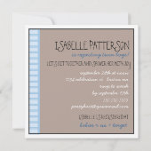 Sweet Twin Boy Two Carriage Baby shower Invitation Kaart (Achterkant)
