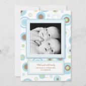 Sweet Twin Boys Argyle Foto geboorteaankondiging Aankondiging (Achterkant)