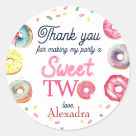 Sweet Two 2e verjaardag Ronde Sticker