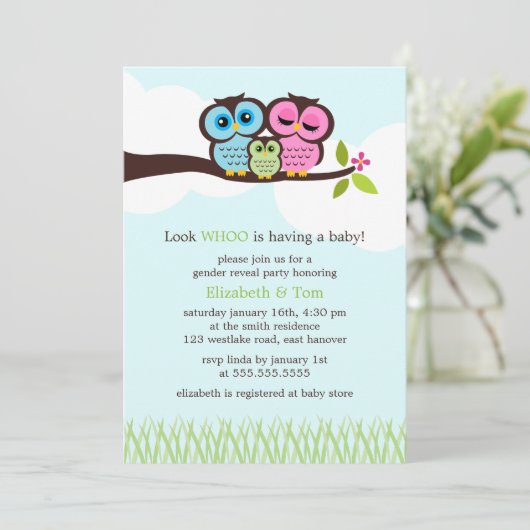 Sweet Uils Geslacht onthullen Partij Kaart (Staand voorkant)