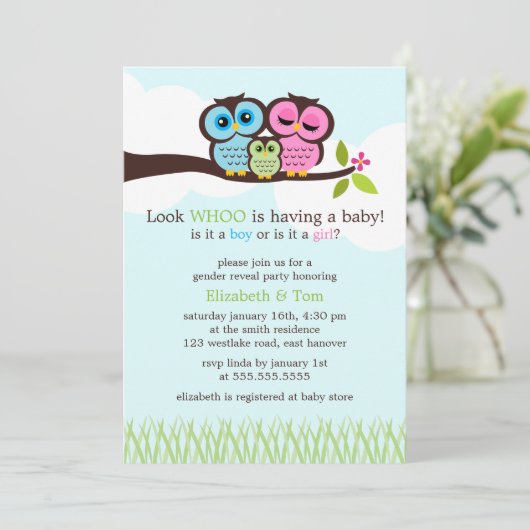 Sweet Uils Geslacht onthullen Partij Kaart (Staand voorkant)