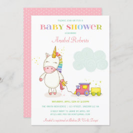 Sweet Unicorn Baby shower Kaart