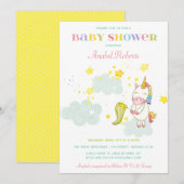 Sweet Unicorn Baby shower Kaart (Voorkant / Achterkant)
