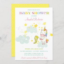 Sweet Unicorn Baby shower Kaart